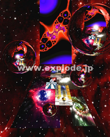 ０８５ Cg 宇宙空間イメージコラージュ Mil585 Jpg 写真素材